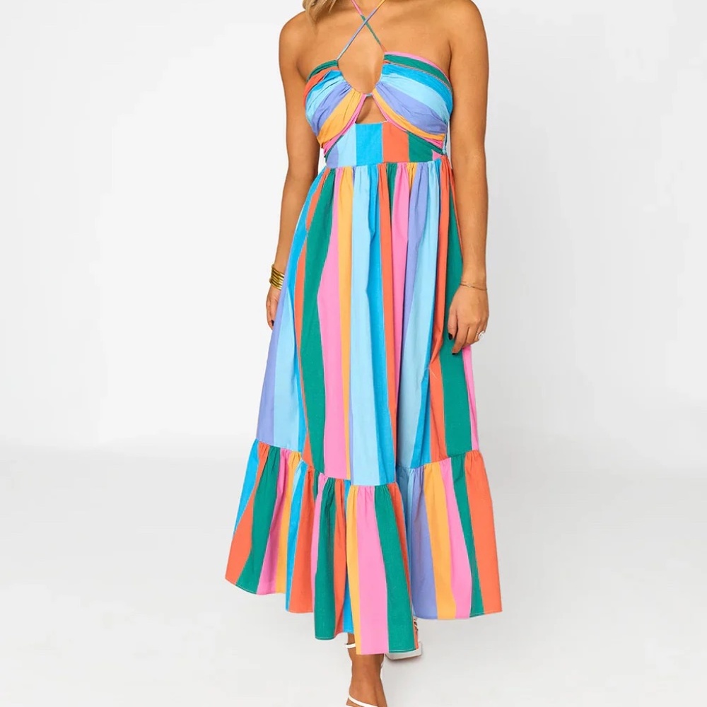 Gerty Halter Midi Dress - Jelly Beans- Buddy Love- SMALL